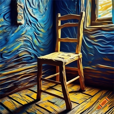 One Of Kind, Own The Original Vincent Van Gogh Chair!
www.Austin.Art Explore The Latest Art Exhibitions.
"Vincent Van Gogh Chair" By DAPACU Artist.
One Of Kind Art Picture Soon For Sale!